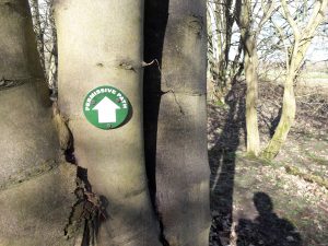 New permissive path signs for walkers coming from Manor Row 